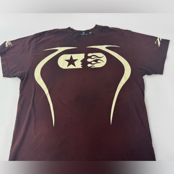 Men’s Hellstar Studios Size Large Warm Up T-
Shirt Brown NWOT’s oversized fit - Picture 1 of 8